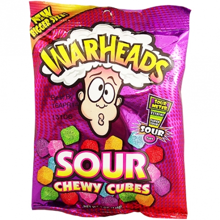 Warheads Sour Chewy Cubes 141g