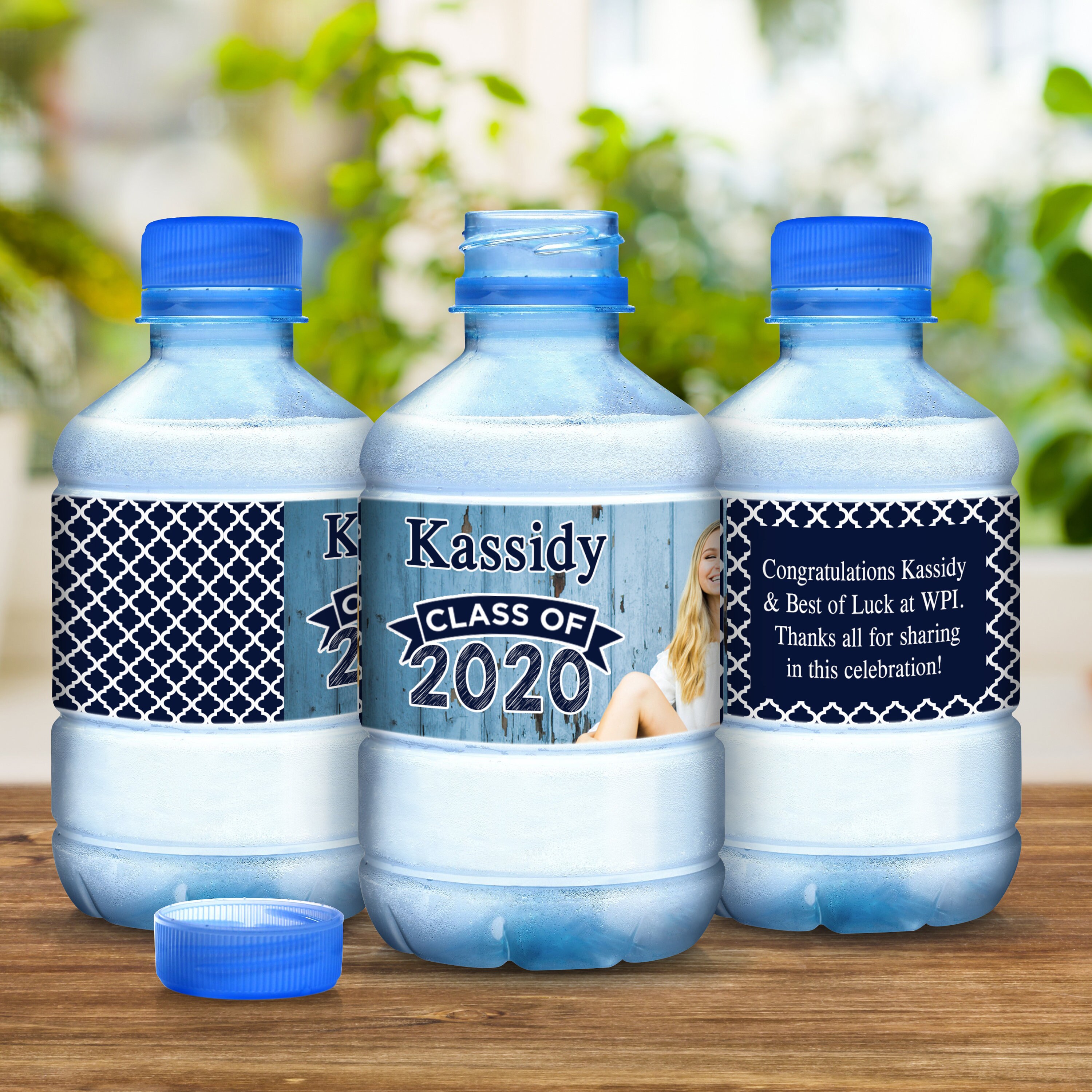 30 Graduation Water Bottle Labels - Graduate Bottled Custom Photo Class Of 2020