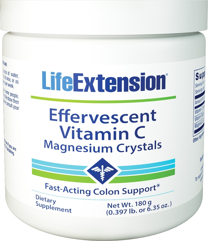 Life Extension - Effervescent Vitamin C Magnesium Crystals - 6.35 oz.