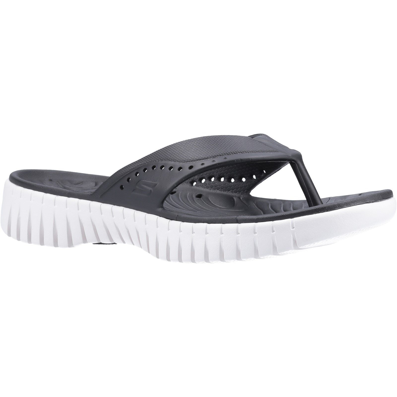 Skechers Women's GOwalk Smart Mahalo Sandal Various Colours 32371 - Black/White 5