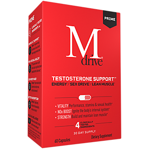 M Drive Prime for Men - Testosterone Support for Energy, Sex Drive & Lean Muscle (60 Capsules)