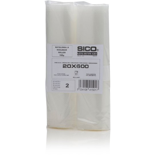 Sico 20x600 cm Rullar vakuumpaketering 2-pack