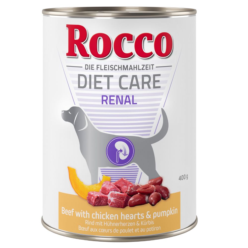 Rocco Diet Care Renal - Beef with Chicken Hearts & Pumpkin - 6 x 400g