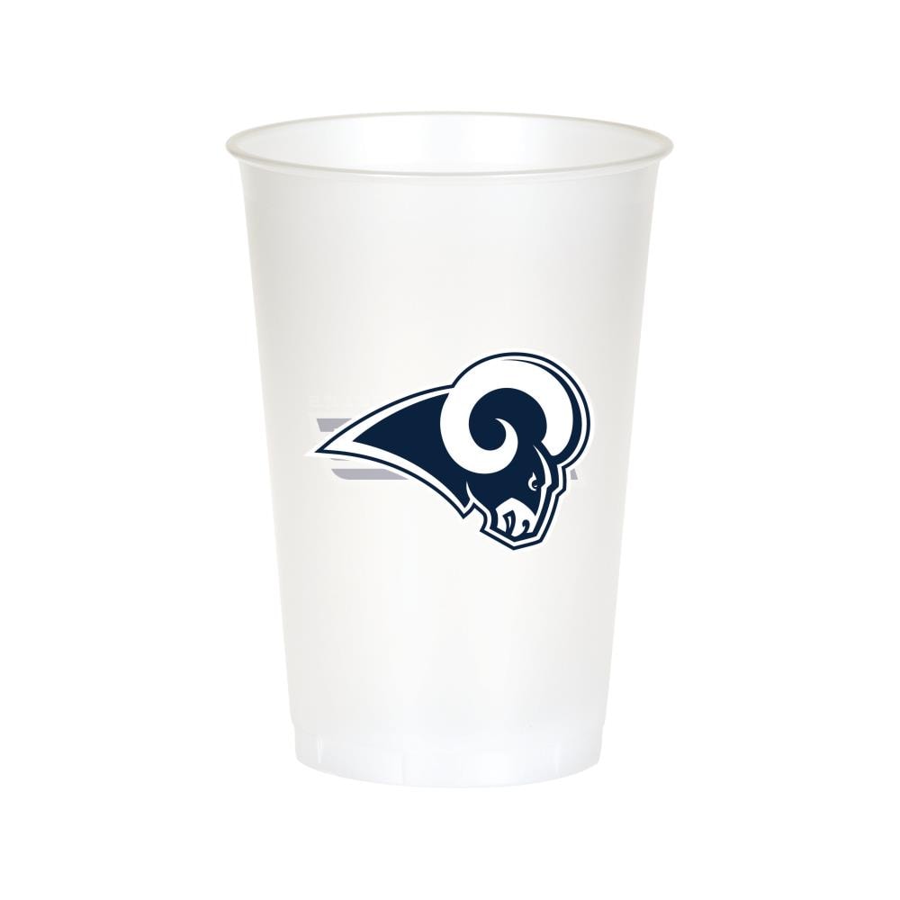 Creative Converting Los Angeles Rams 20-fl oz Plastic Cup Set of: 8 in White | 352207