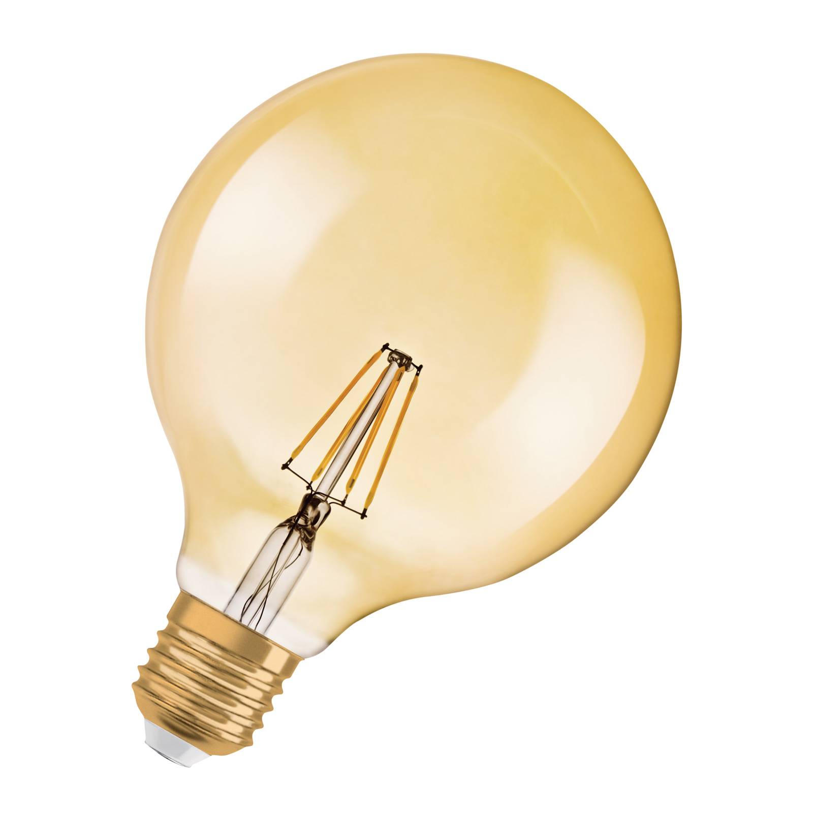 OSRAM-LEDlamppu E27 Vintage 1906 7W Globe gold dim