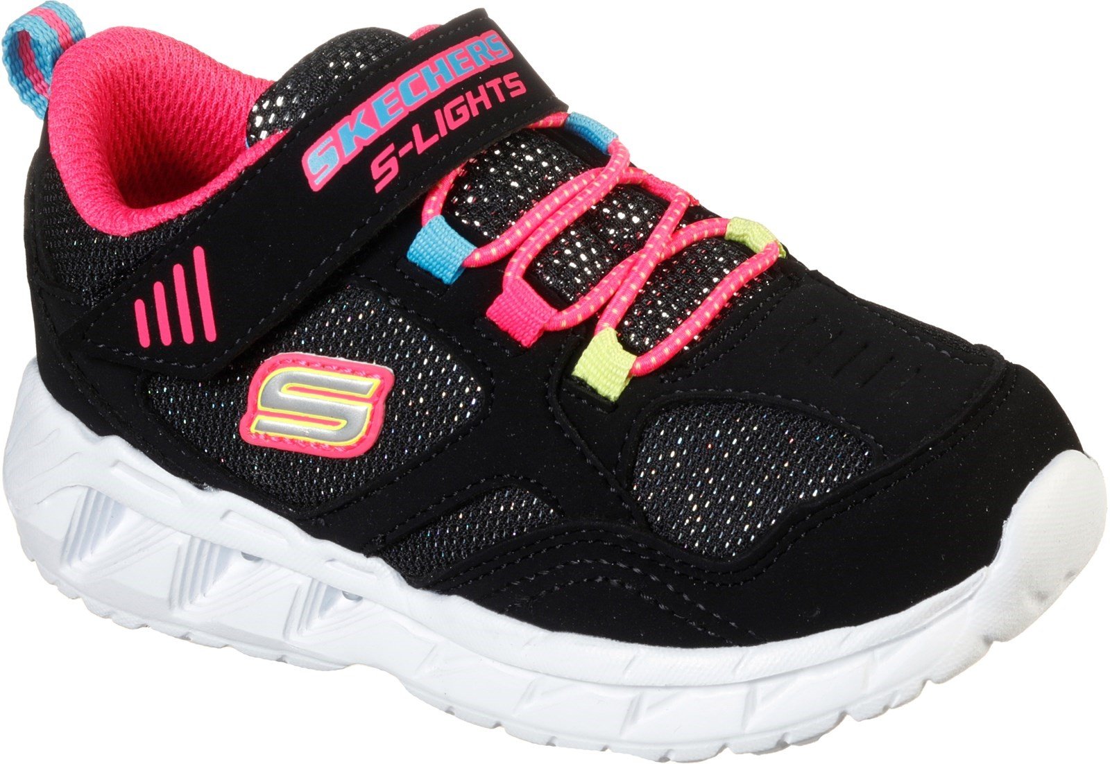 Skechers Kid's S Lights Magna-Lights Trainer Multicolor 30398 - Black/Multi 4