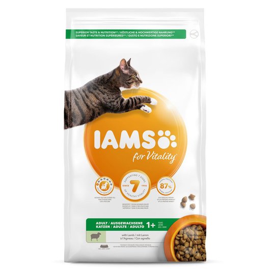 Iams for Vitality Cat Adult Lamb (10 kg)