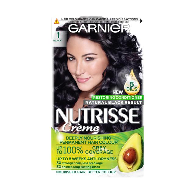 Garnier Nutrisse Liquorice 1 Black Permanent Hair Dye