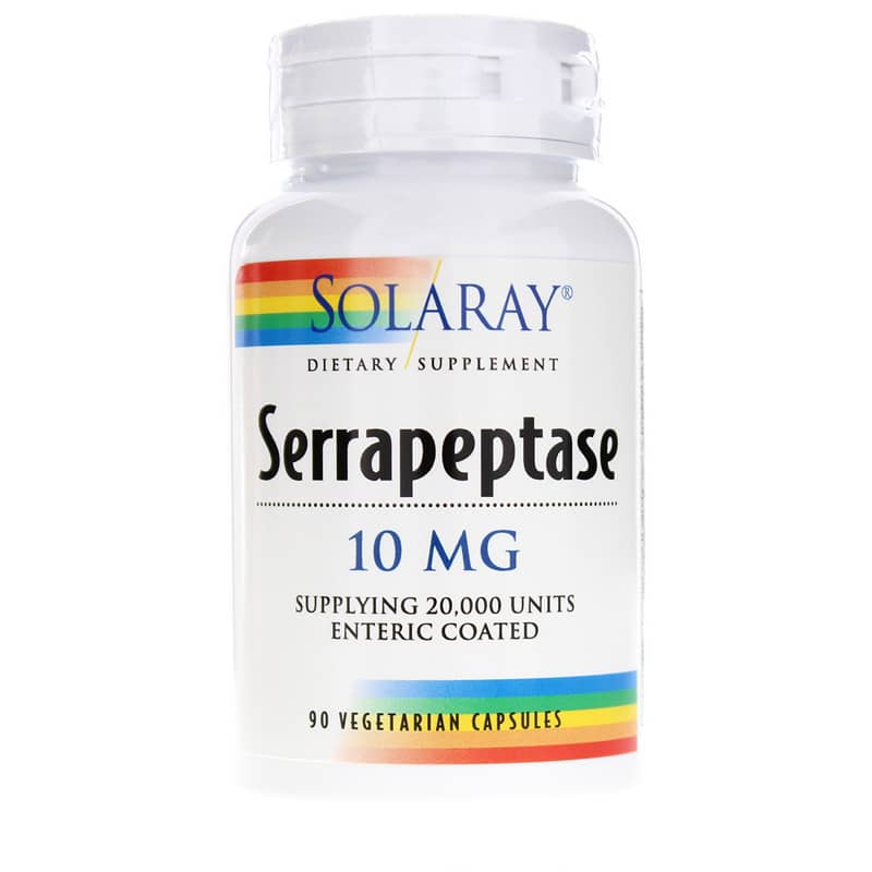 Solaray Serrapeptase 10 Mg 90 Enteric Coated Veg Capsules