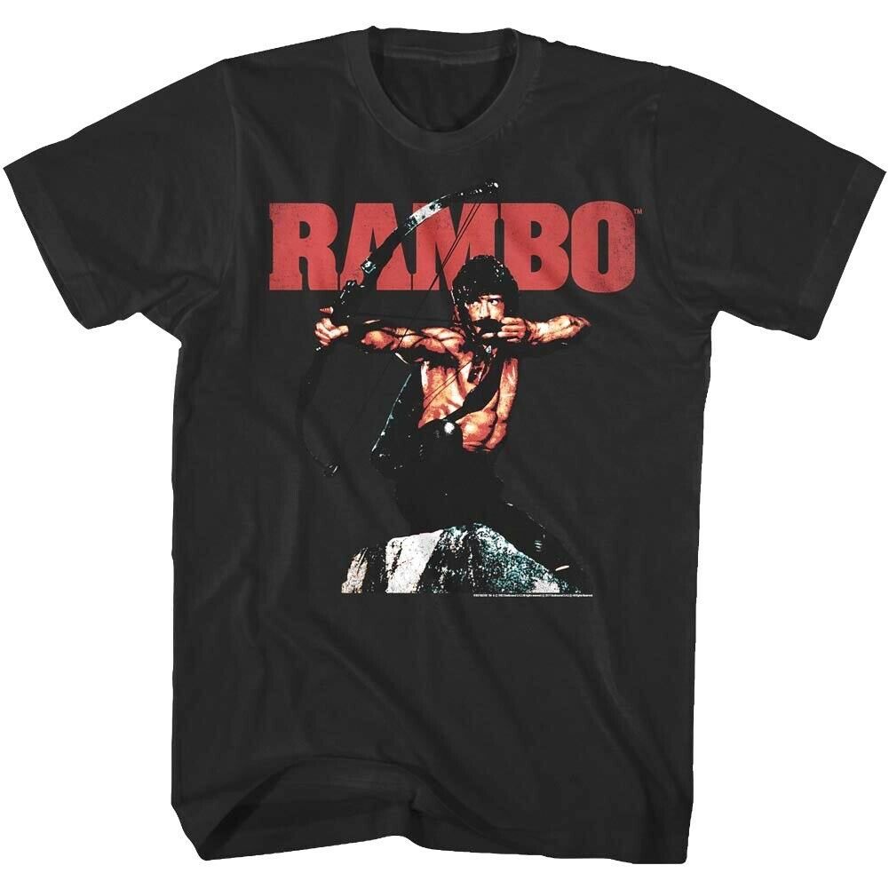 Rambo Bow & Arrow Men's T Shirt Military Action Movie Merch Sly Stallone Tee