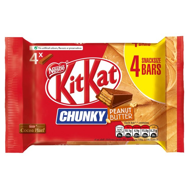 KitKat Chunky Peanut Butter Chocolate Bar Multipack