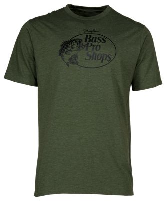 Bass Pro Shops Tri-Blend Logo Short-Sleeve T-Shirt for Men - Olive - S