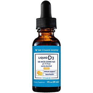 Liquid Vitamin D3 - Immune Support & Bone Health - 2,000 IU - Citrus (1 fl. oz.)