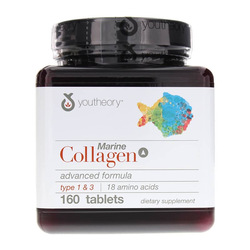 Youtheory Marine Collagen Advanced Formula 160 Tablets