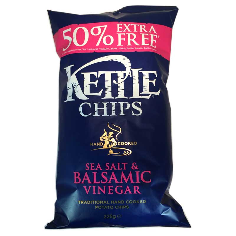 Kettle Chips Sea Salt & Balsamic Vinegar - 50% rabatt
