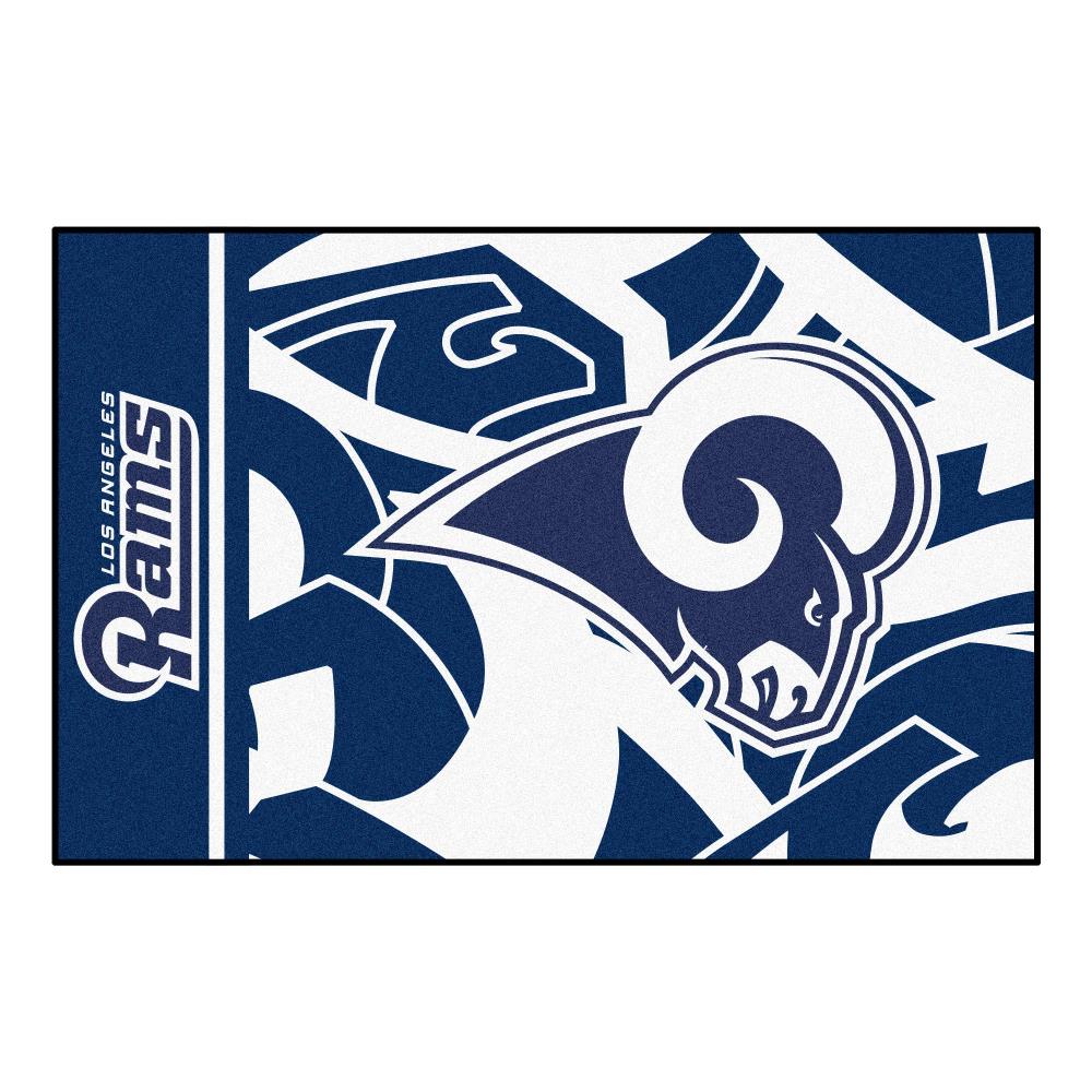 FANMATS Los Angeles Rams NFL XFIT Starter Mat 1-1/2 x 2-1/2 Sports Throw Rug | 23309