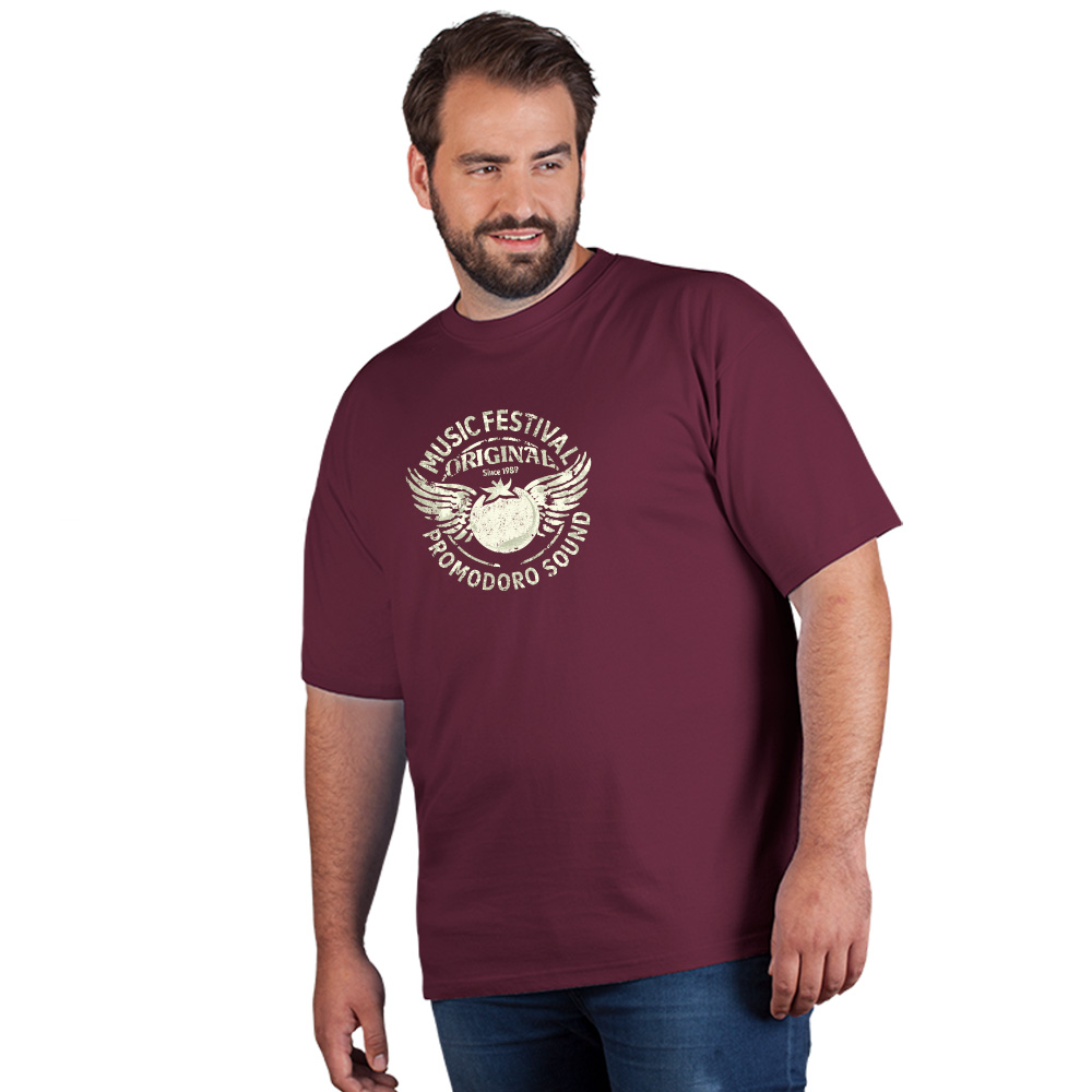 Print "promodoro sound" Premium T-Shirt Plus Size Herren, Burgund, XXXL