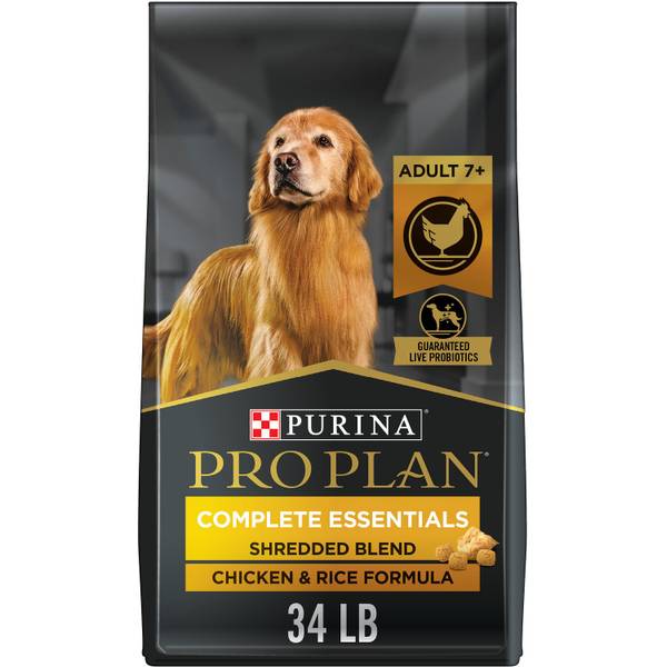 Purina Pro Plan 34 lb 7+ Shredded Blend Chicken & Rice Formula