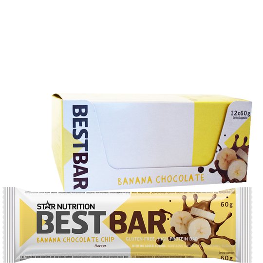 Laatikollinen Proteiinipatukoita "Banana Chocolate Chip" 12 x 60g - 62% alennus