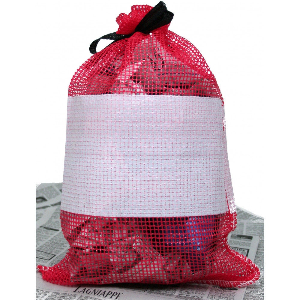 Red Mesh Sack Sacks Small 10 X 15 Centerpieces Decor Bag Bags Table Newspaper Lobster Seafood Boil Party Table"