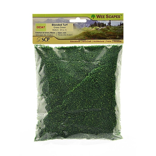 Wee Scapes Architectural Model Turf Blended Grass-Medium 20 Cubic In. Bag [Pack Of 3] (3PK-00347)