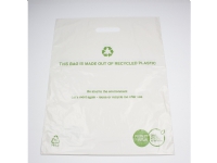 Plastikbærepose recycled 400x450/50x0,045mm 250stk/kar - (250 stk.)