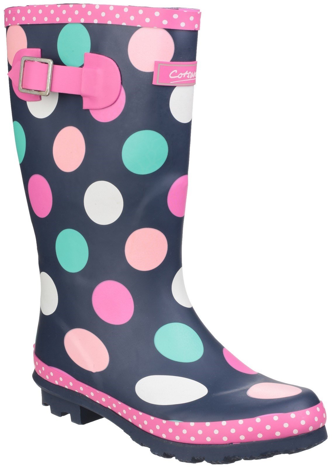 Cotswold Kids Dotty Jnr Pull On Wellington Boot Multicolor 24247 - Multicoloured 13