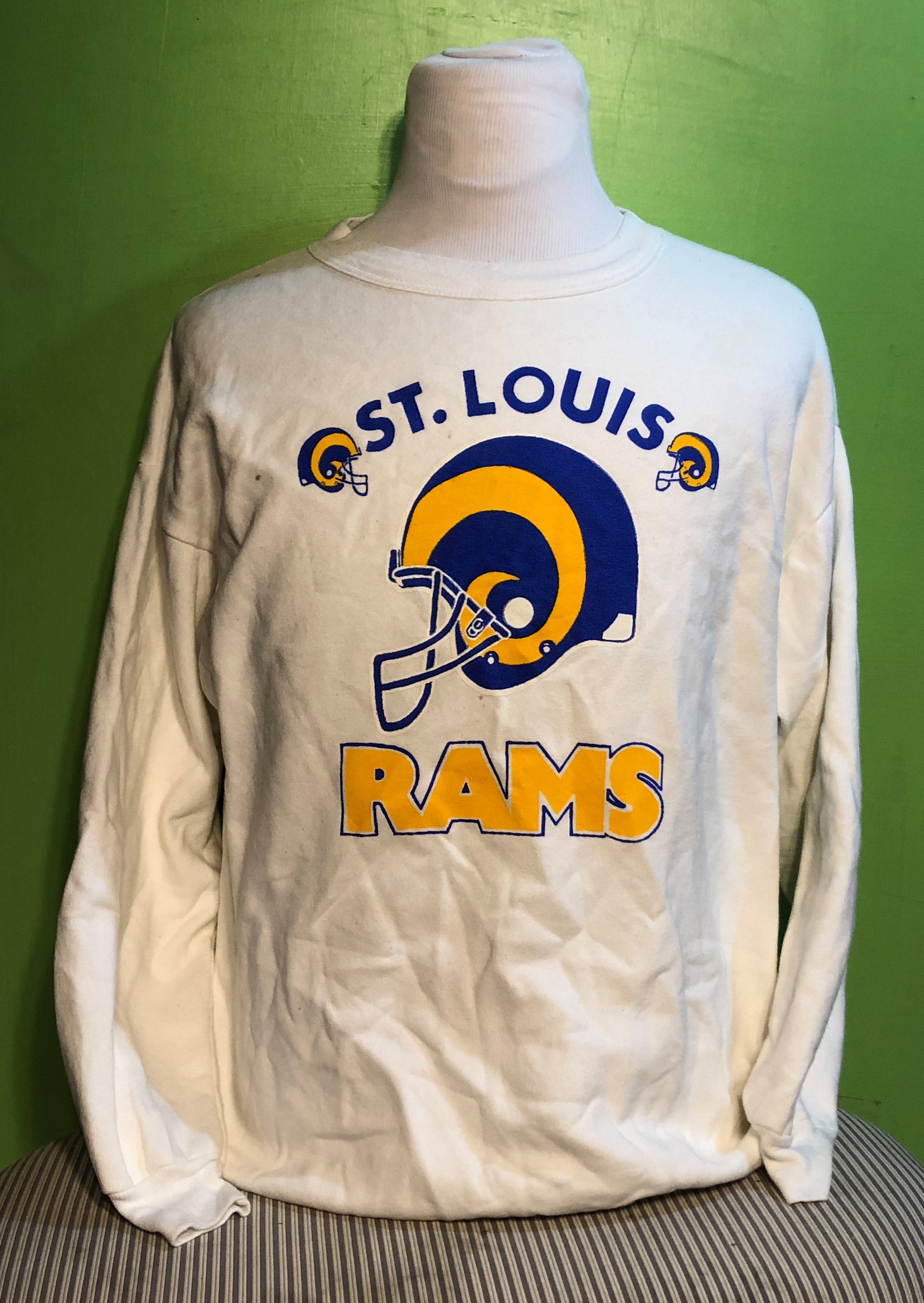 Vintage 90S St. Louis Rams Nfl Football 1990S Crewneck Sweatshirt/Vintage Rams Sweatshirt Nfl Xl
