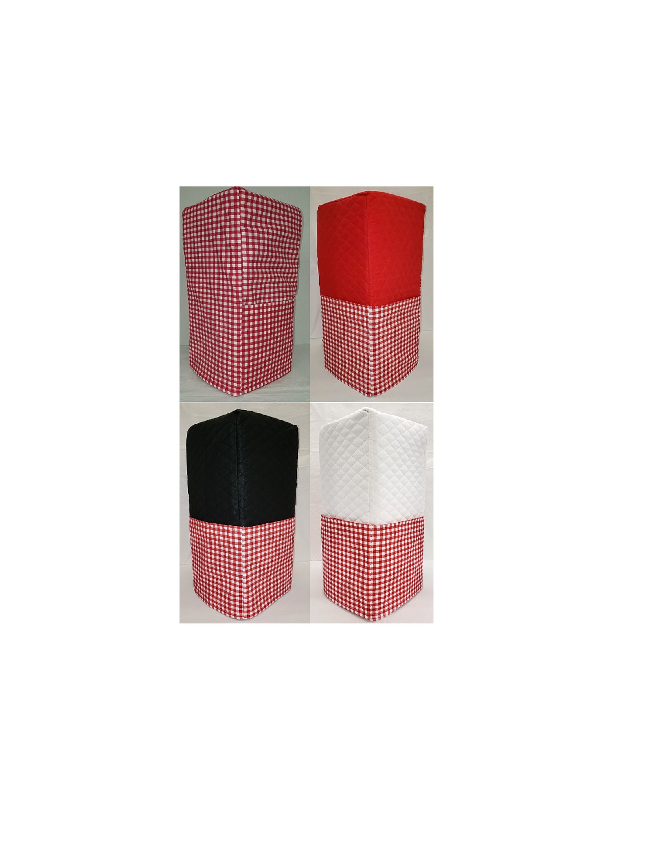 Red & White Checked Blender Cover | Sizing Chart Located in Item Details