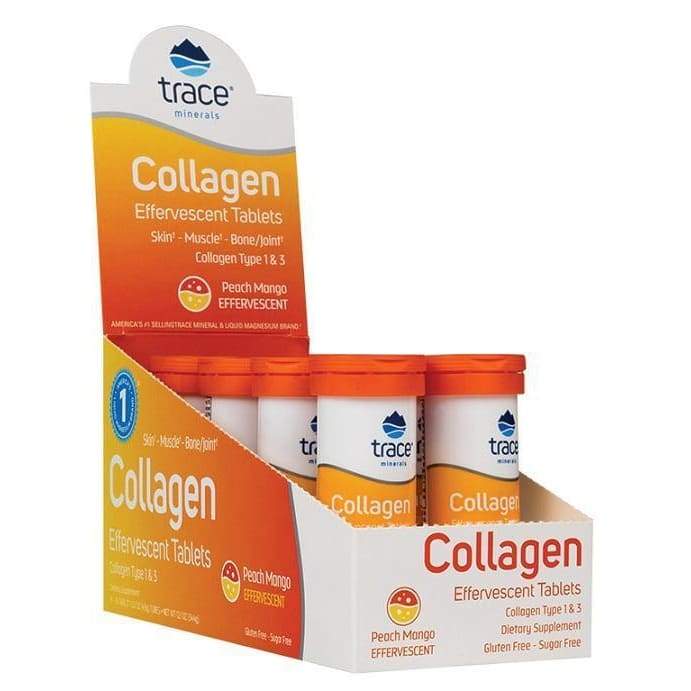 Collagen - Effervescent Tablets, Peach Mango - 8 x 10 tablets