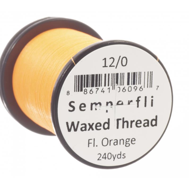 Semperfli Classic Waxed Thread Fluoro Orange 12/0