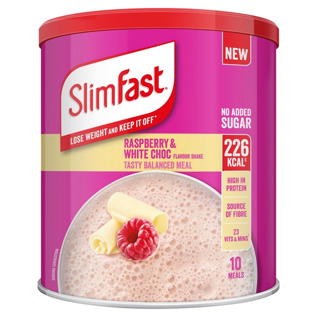 SlimFast Powder Tin Raspberry and white chocolate 365g
