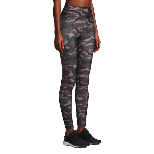 Printed Sport Tights, Grey Paint