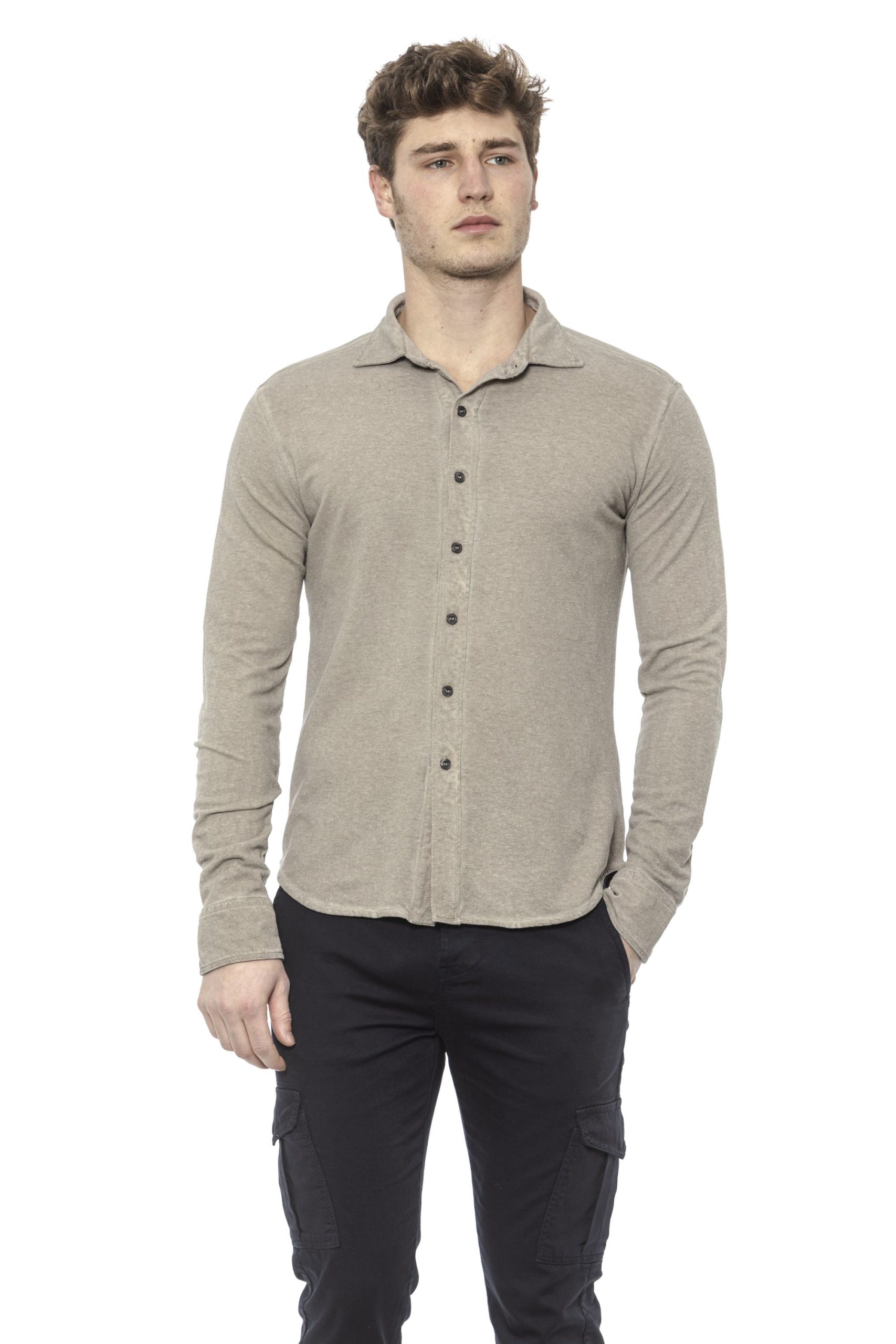 Alpha Studio Men's Corda Shirt Beige AL1394990 - IT48 | M