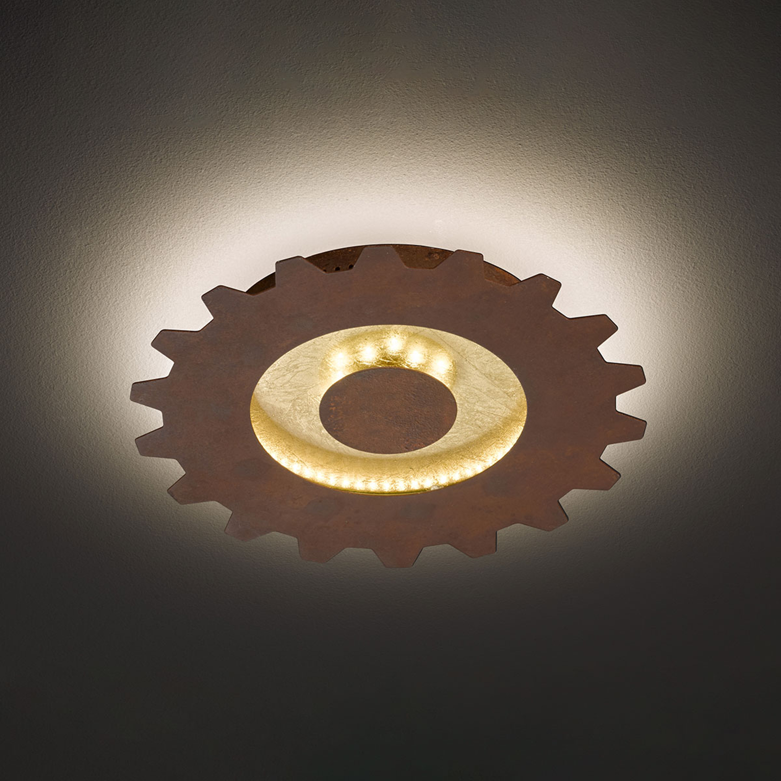 LED-kattovalaisin Leif, hammaspyörä, Ø 30 cm