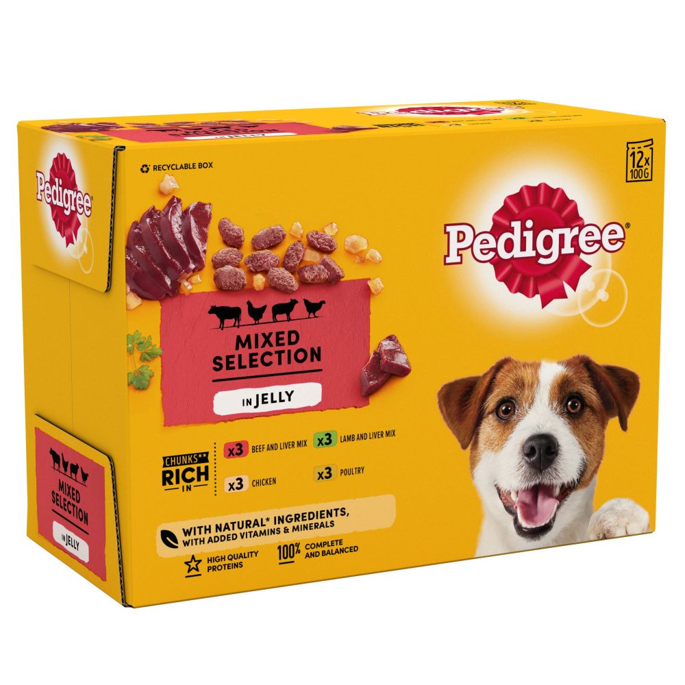 Pedigree Pouch in Jelly Multipack - 12 x 100g
