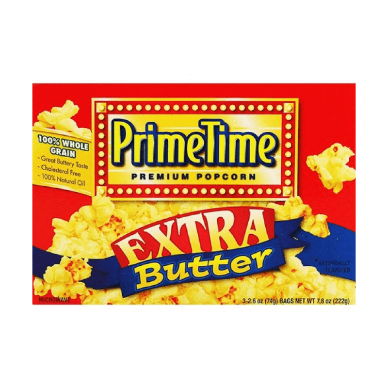 Primetime Popcorn Extra Butter 3-pack