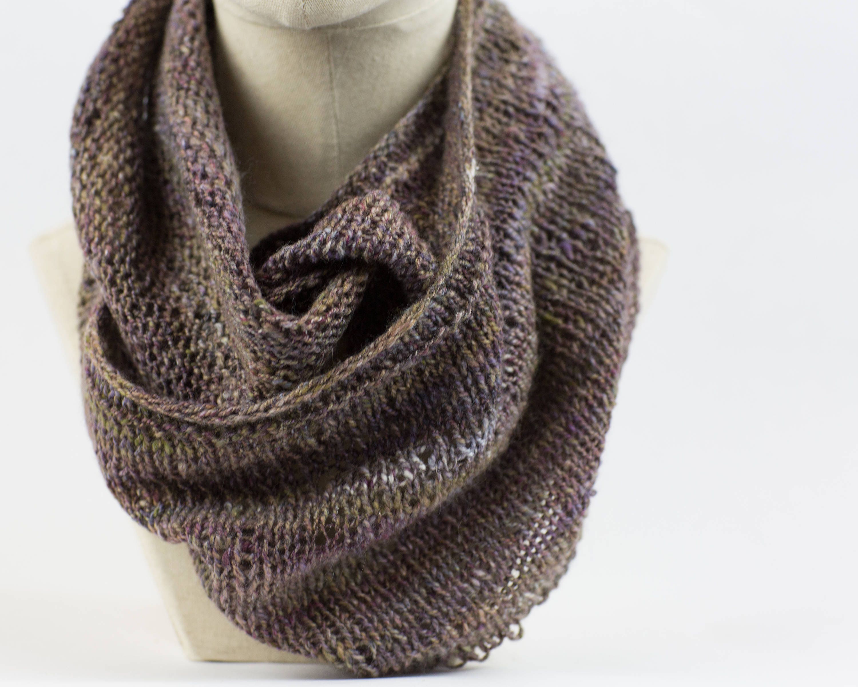 Handknit Cowl - Merino/Silk Blended Wool