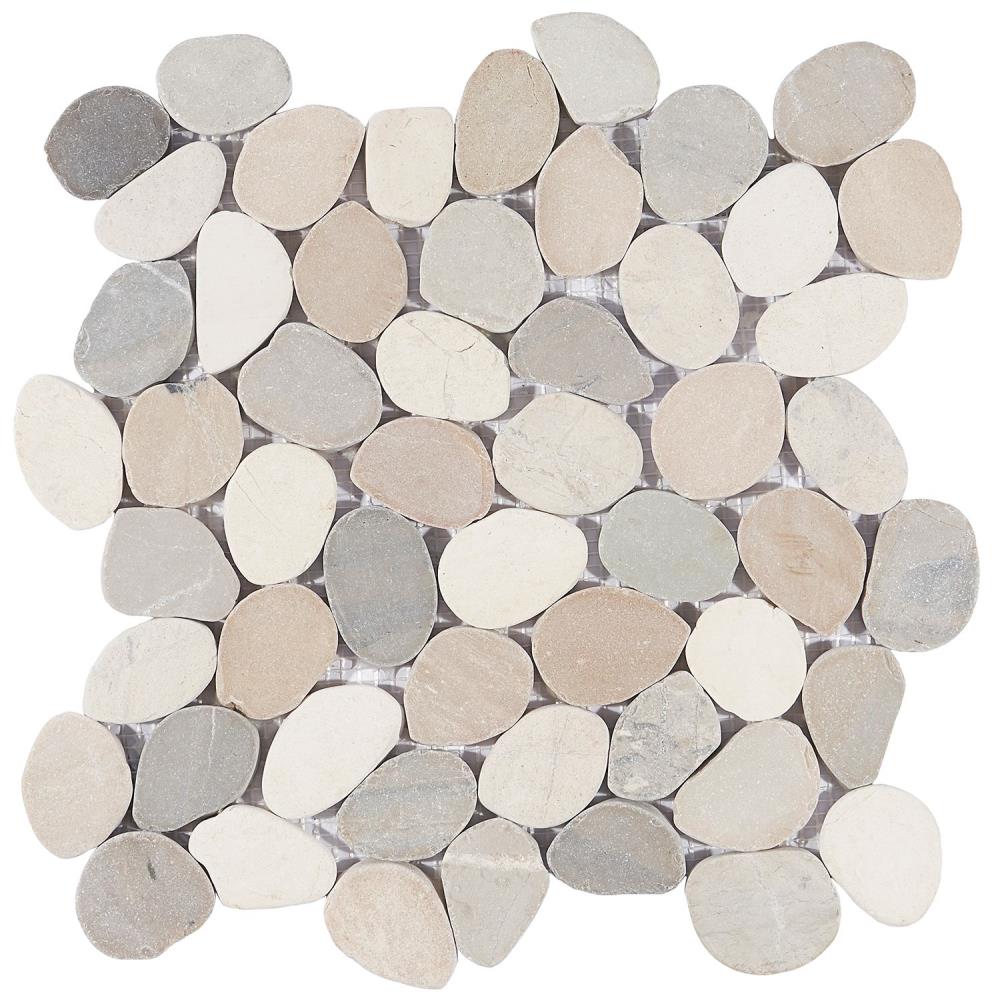 Lowe's Landscape Light Blend 3-in x 6-in Natural Pebble Wall Tile Sample | EXT3RD105022