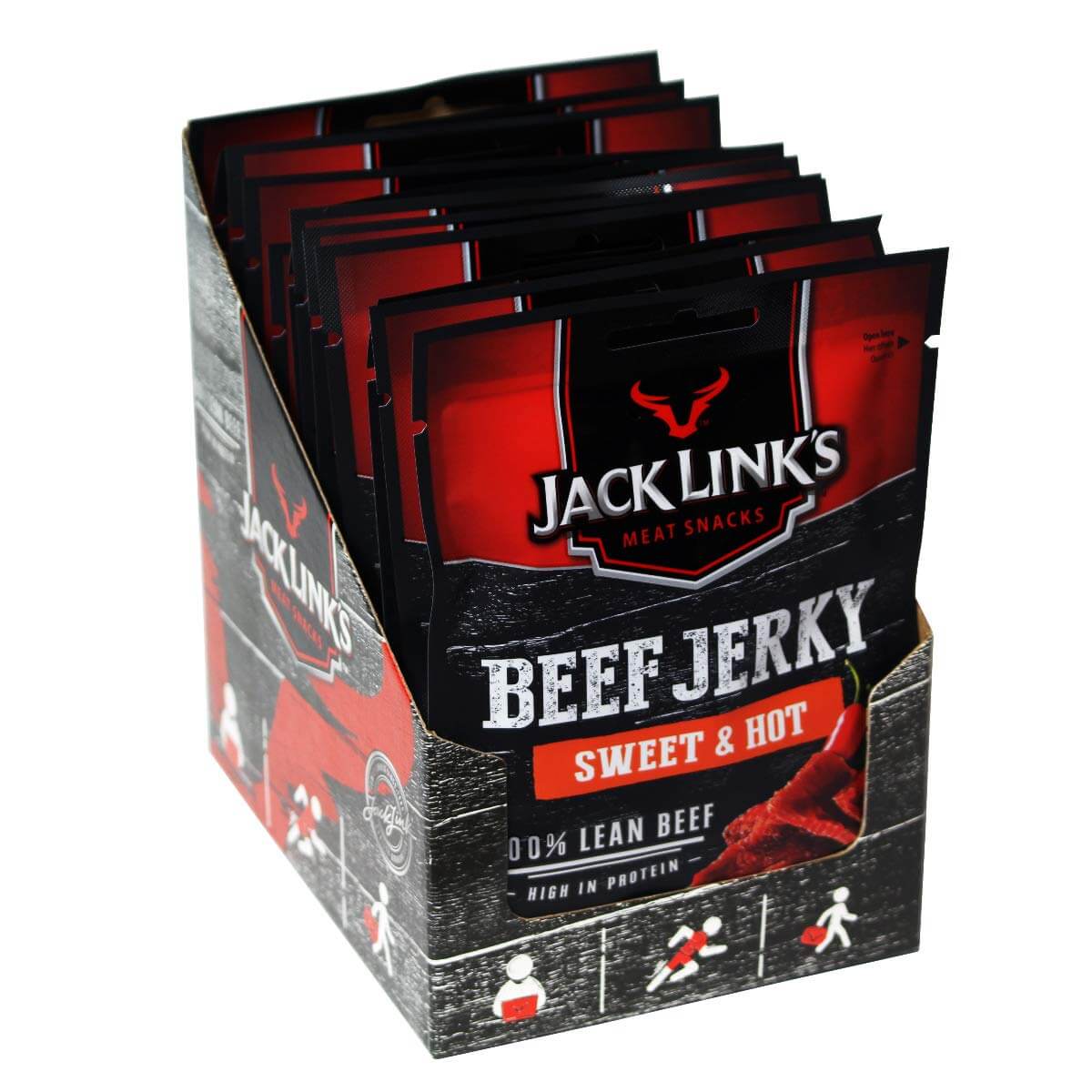 Jack Links Beef Jerky 25g Sweet & Hot x 12