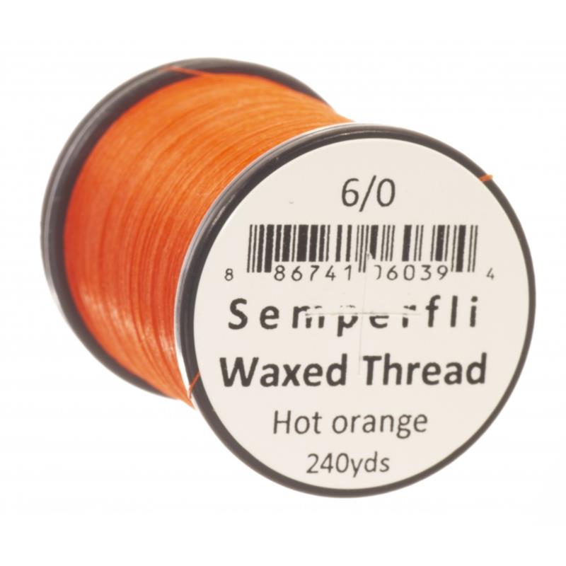Semperfli Classic Waxed Thread Hot Orange 6/0