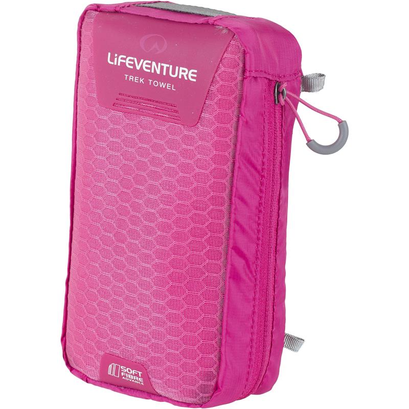 Lifeventure Soft Fibre Trek Towel XL Kompakt turhåndkle, Rosa