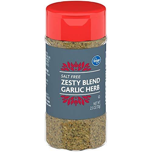 Kroger Salt Free Zesty Blend Garlic Herb 2.5 oz (Pack of 3)