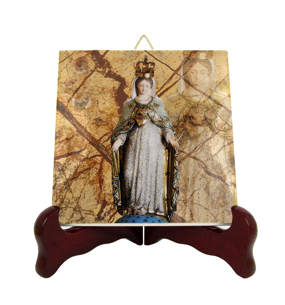 Devotional Art - Our Lady Of The Cape Ceramic Icon Rosary Canada Catholic Gifts Ave Maria Religious