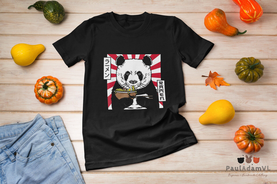 Buy Funny Panda Eating Ramen T-Shirt, China Shirt, Noodles Foodie Design  Shirt Online