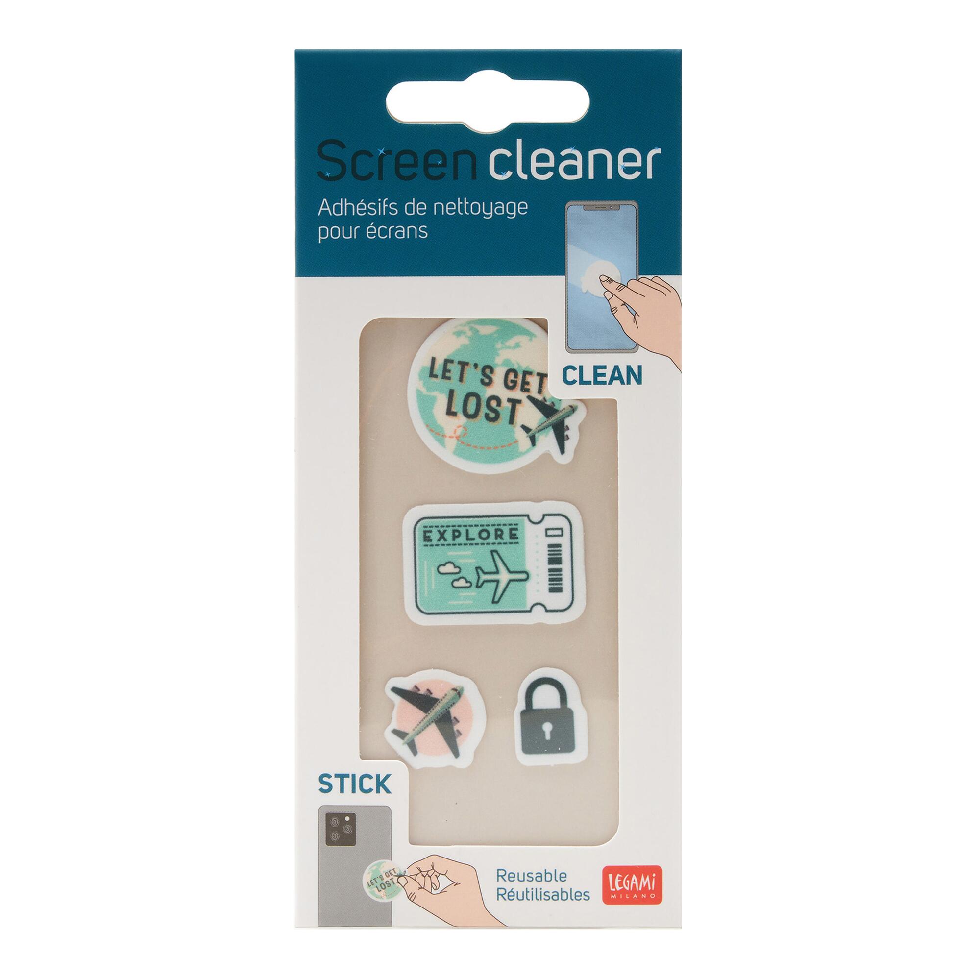 Legami Travel Lens and Screen Cleaner Stickers 4 Pack: Multi by World Market