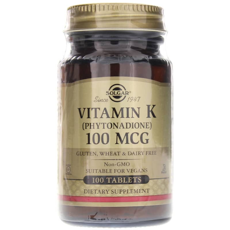 Solgar Vitamin K 100 Mcg 100 Tablets