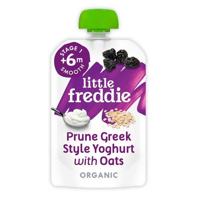 Little Freddie Prune Greek Style Yoghurt with Oats Organic Pouch, 6 mths+