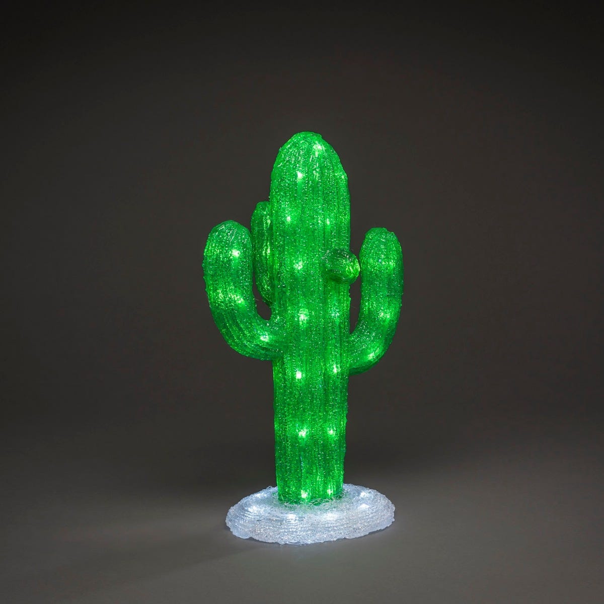 Konstsmide Dekorasjon Kaktus Akryl 64 Hvit LED 45cm 24V / IP44