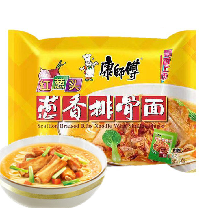 Kang shi fu Scallion Braised Ribs Instant Noodles with Shallot Flavor 107g